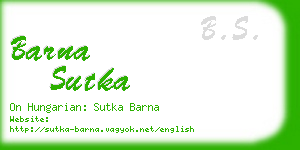 barna sutka business card